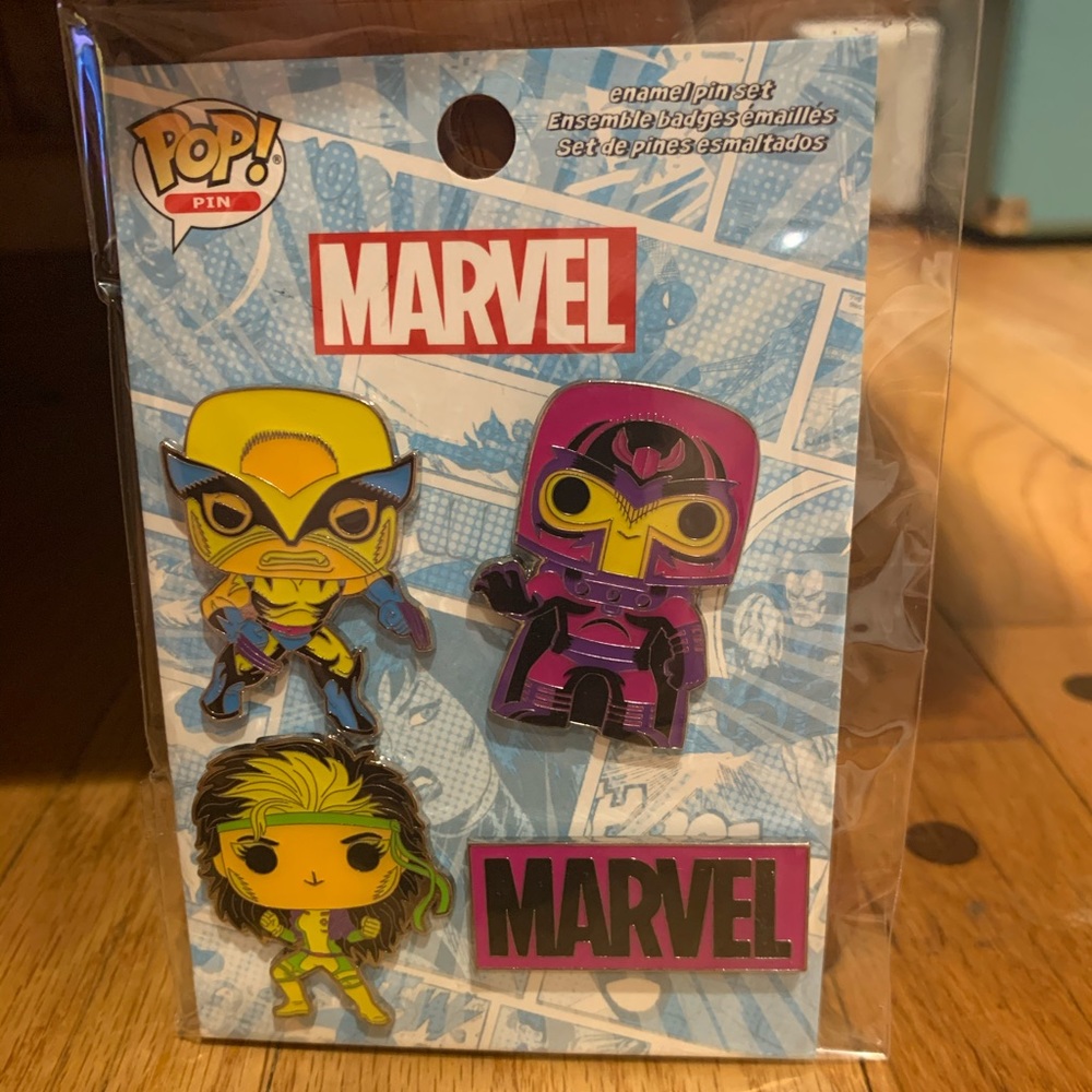 Funko POP! Marvel: X-Men Blacklight 4pk Pins